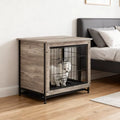 Jaula‑mueble para perros de dos puertas con bandeja extraíble
